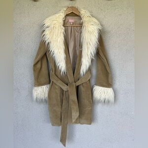 Show Me Your MuMu Cream and Tan Teddy Jacket